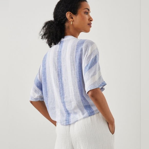 Rails Blue and White Stripe Top - Picture 2 of 6